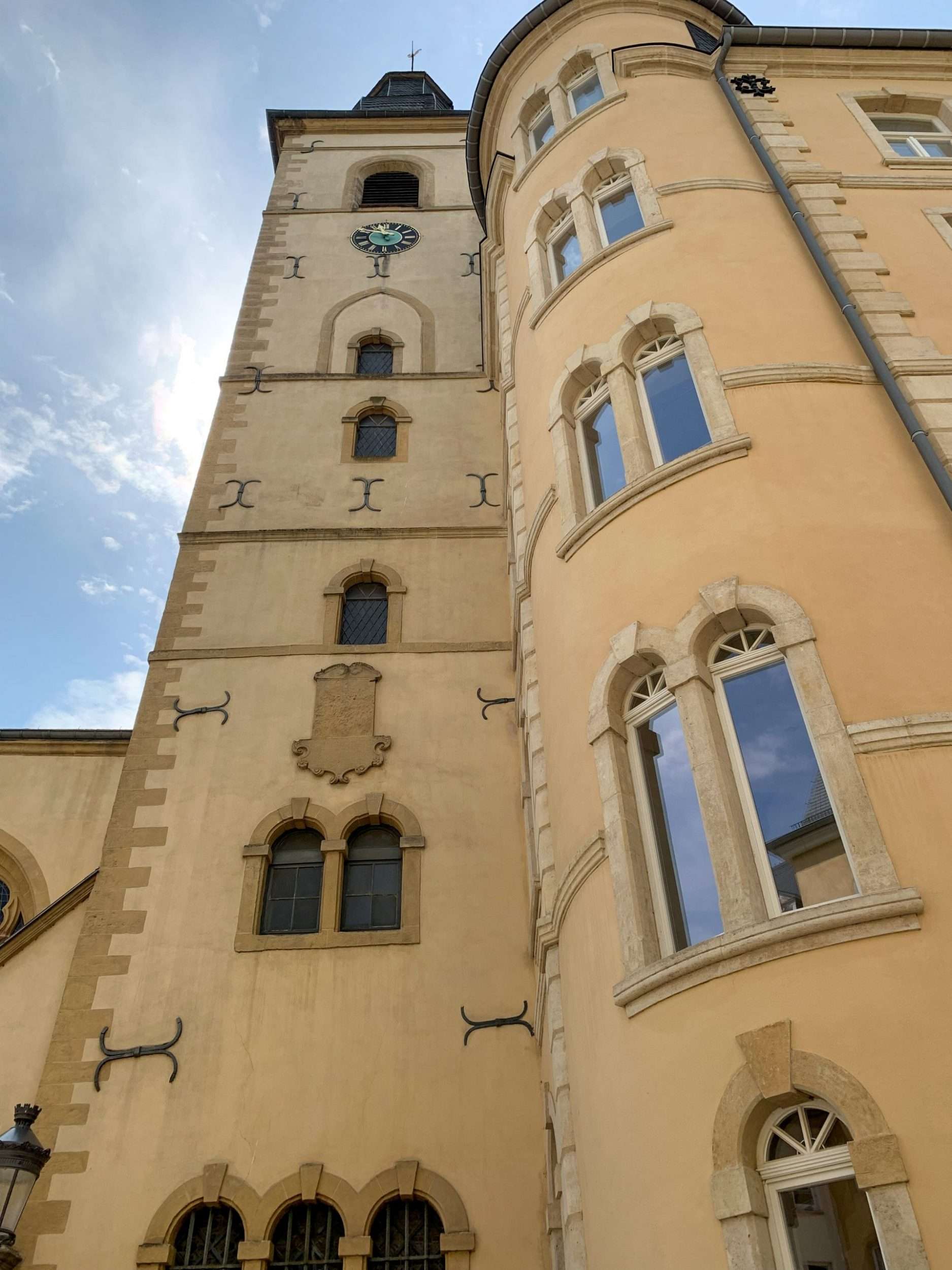 An external view of part of St Michael's church in Luxembourg.