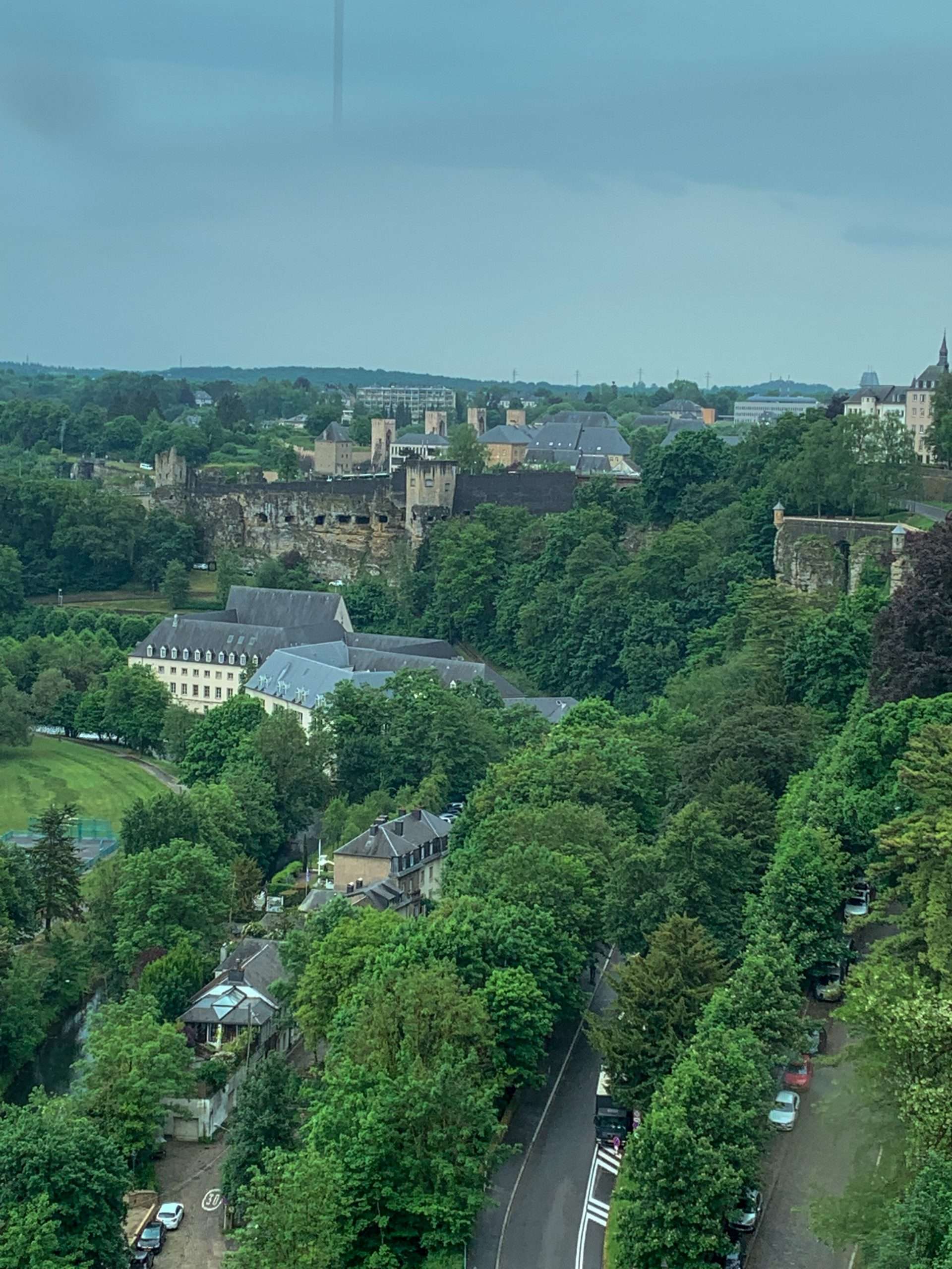 View from panoramic elevator at Pfaffenthal in Luxembourg city, one of the things to do during one day in Luxembourg 