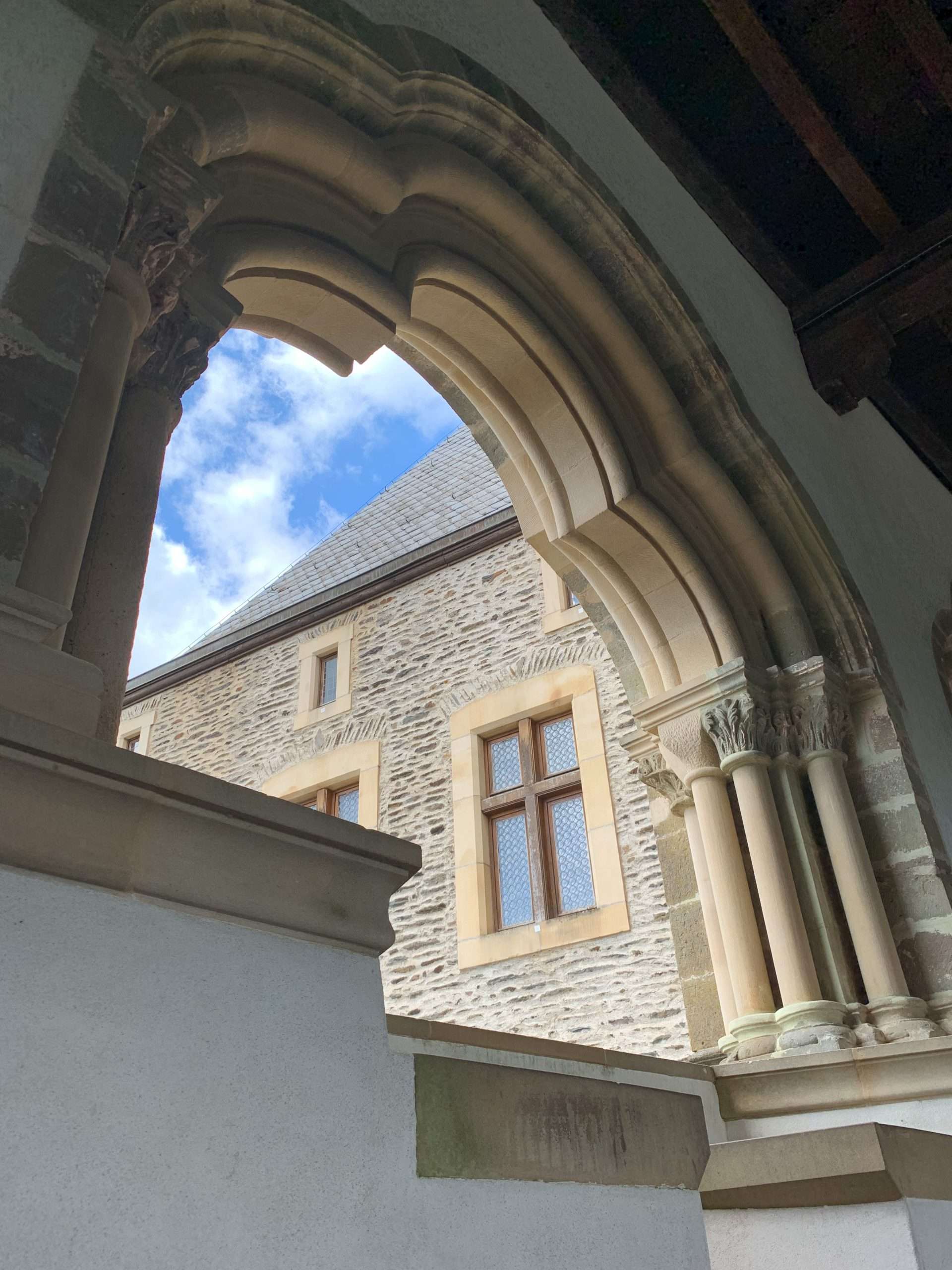 A view of the Byzantine Gallery at Vianden Castle in Luxembourg