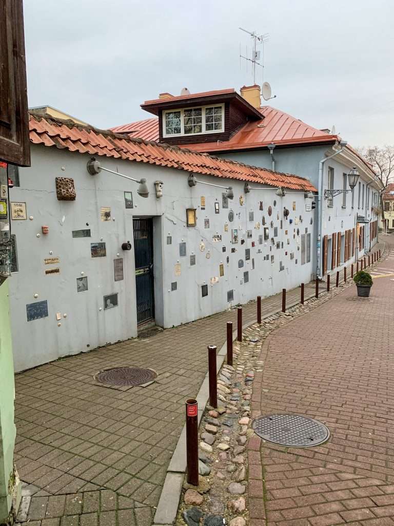 Image shows the view along Literati Street in Vilnius