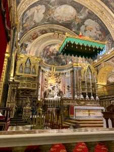 A view inside of St Johns Co-Cathedral, on Malta