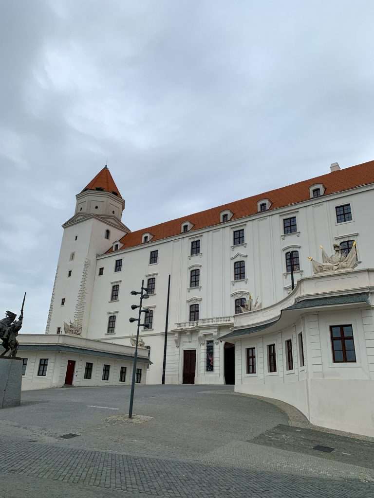 Image shows an external view of Bratislava Castle, a must see when spending 3 days in Bratislava