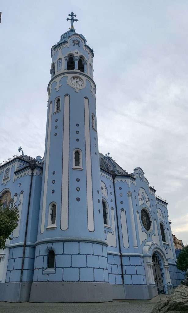 Image shows the Blue Church in Bratislava, one of the best things to see in Bratislava