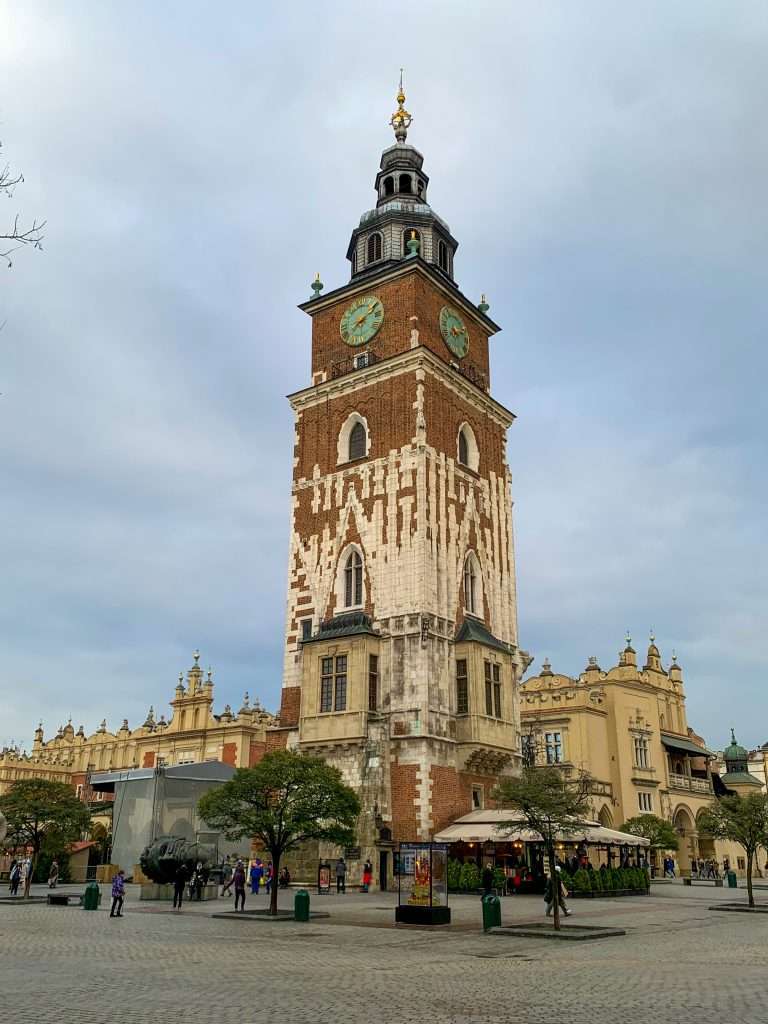 Image shows the Town Hall Tower in Kraków