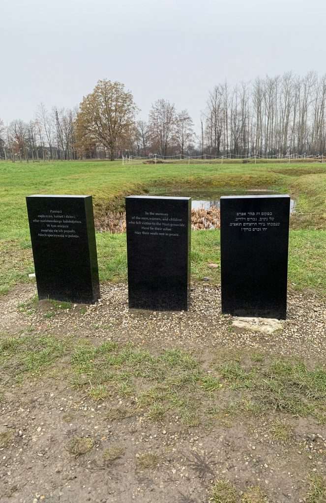 Image shows the ash pond at Auschwitz II where the ashes of victims are located