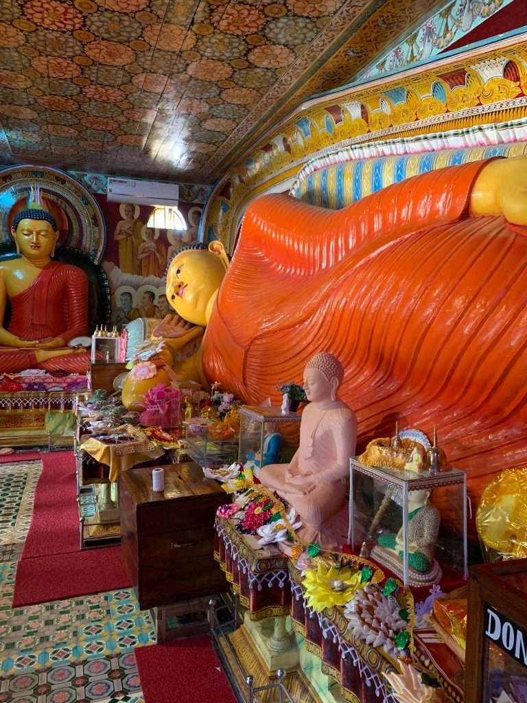 Images shows a Buddha statute at the Jetavanarama stupa in Anuradhapura