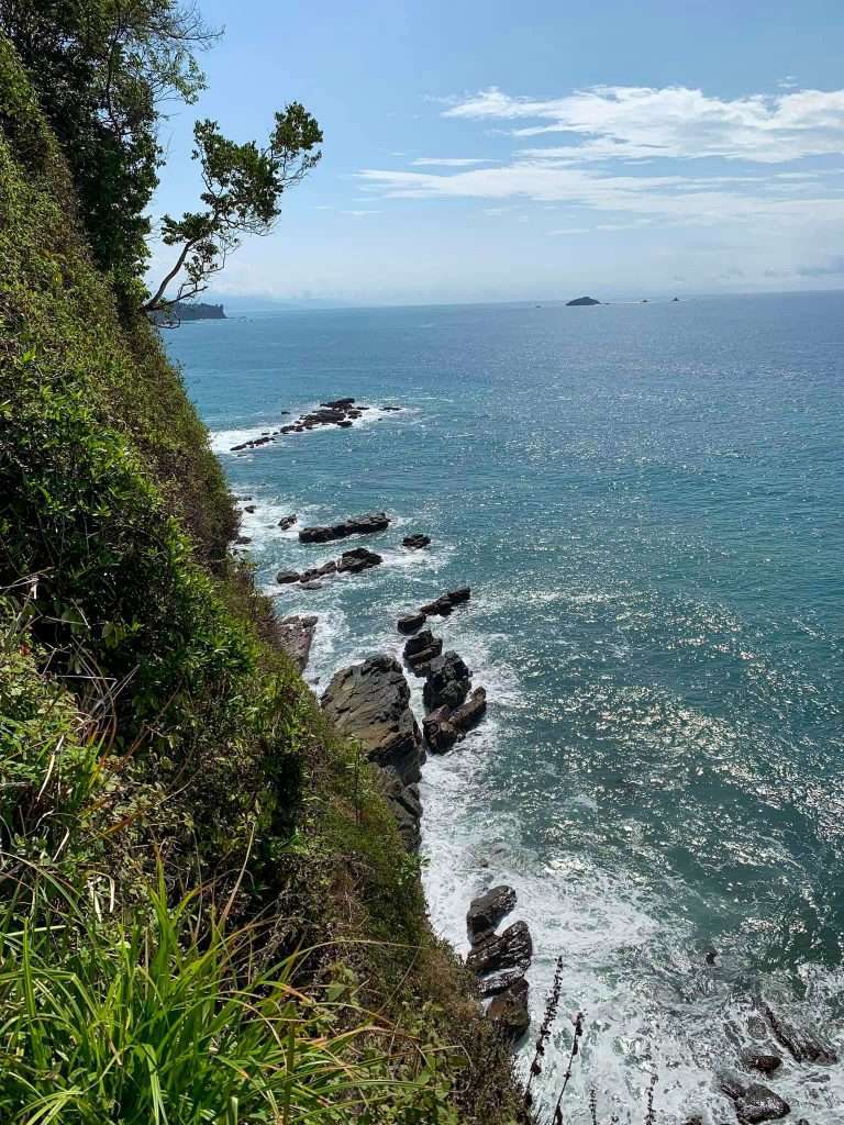 Image shows the beautiful coastline within the Manuel Antonio National Park, a definite highlight of Costa Rica 