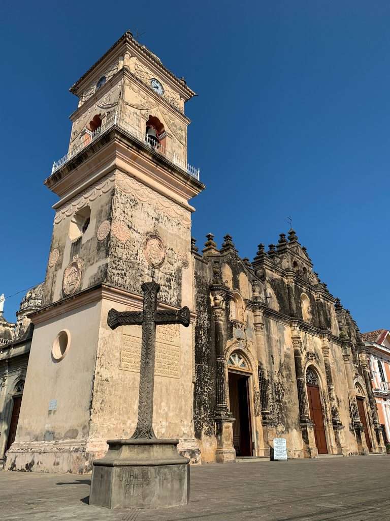 Image shows the La Merced Church in Granada Nicaragua. Visiting the church is a great thing to do whilst in Granada, the views form the top are excellent!