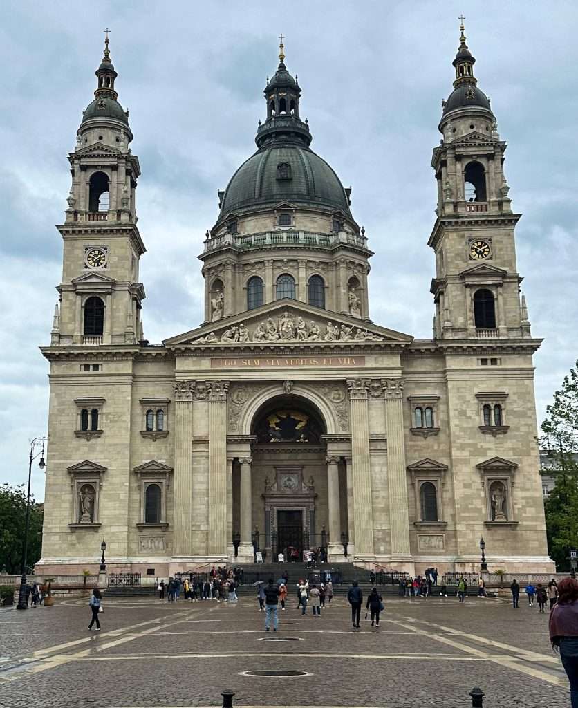 An external view of St Stephen's Basilica, a wonderful attraction to see when visiting Budapest