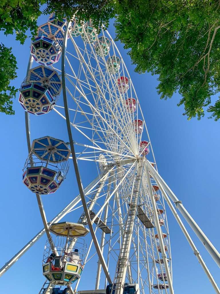 The English Riviera Wheel. Visitors can ride the ferris wheel during the summer months in Torquay.