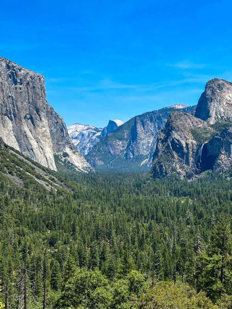 Image shows the iconic Tunnel View as seen during 2 days ion Yosemite National Park