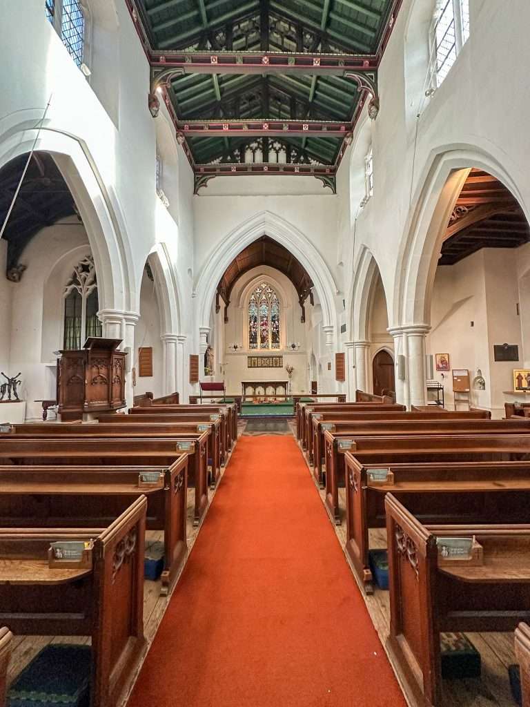 Internal view of St. Bene't's Church